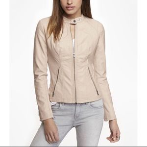 EXPRESS Vegan Leather Double Peplum Jacket size small